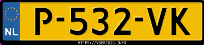 Kenteken afbeelding van P532VK, witte Volvo V90 T8 Twin Engine Awd