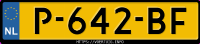 Kenteken afbeelding van P642BF, zwarte Volvo S80 V8 Awd