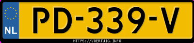 Kenteken afbeelding van PD339V, blauwe Volvo S60 Ii