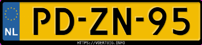 Kenteken afbeelding van PDZN95, groene Volvo 940 2.3 I.c.
