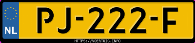 Kenteken afbeelding van PJ222F, blauwe Volvo V90 T5