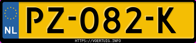 Kenteken afbeelding van PZ082K, grijze Volvo V70 2.0 D