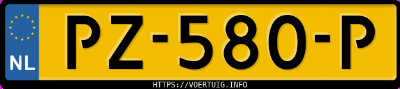Kenteken afbeelding van PZ580P, grijze Volvo XC90 D5 Drive Awd