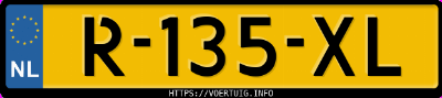 Kenteken afbeelding van R135XL, witte Volvo XC40 P8 Recharge Awd