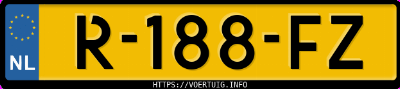 Kenteken afbeelding van R188FZ, grijze Volvo V60 B3