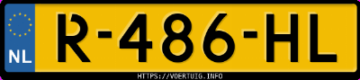 Kenteken afbeelding van R486HL, grijze Volvo V60 B3