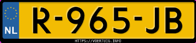 Kenteken afbeelding van R965JB, zwarte Volvo XC40 P8 Recharge Awd