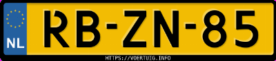Kenteken afbeelding van RBZN85, grijze Volvo 940 2.3 I.c.