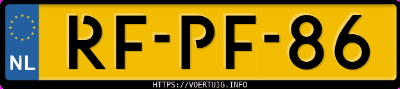 Kenteken afbeelding van RFPF86, groene Volvo 940 2.3 I.c.