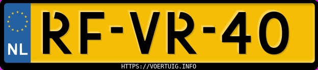 Kenteken afbeelding van RFVR40, blauwe Volvo V70