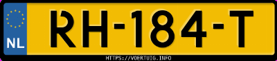 Kenteken afbeelding van RH184T, grijze Volvo V90 D3