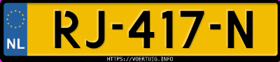 Kenteken afbeelding van RJ417N, blauwe Volvo XC60 D3
