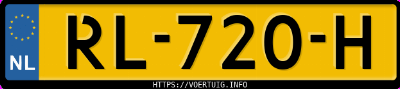 Kenteken afbeelding van RL720H, zwarte Volvo XC90 D4 Drive