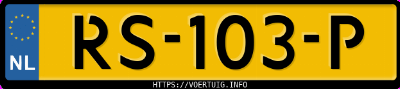 Kenteken afbeelding van RS103P, witte Volvo XC60 D5 Awd