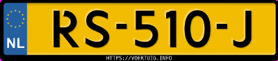 Kenteken afbeelding van RS510J, zwarte Volvo V90 T5