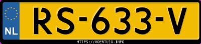 Kenteken afbeelding van RS633V, bruine Volvo V60 T3