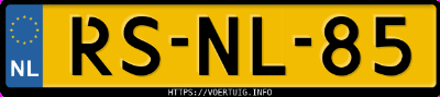 Kenteken afbeelding van RSNL85, blauwe Volvo V70 2.3 T5