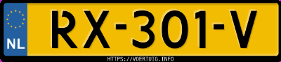 Kenteken afbeelding van RX301V, blauwe Volvo XC60 T8 Twin Engine Awd