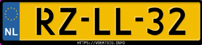 Kenteken afbeelding van RZLL32, paarse Volvo 940 2.3 T