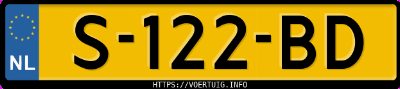 Kenteken afbeelding van S122BD, zwarte Volvo XC40 Recharge Pure Electric