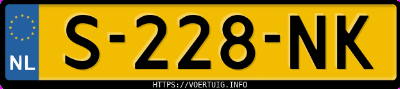 Kenteken afbeelding van S228NK, grijze Volvo V60 B3