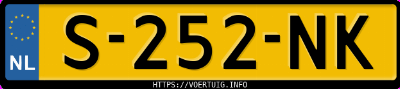 Kenteken afbeelding van S252NK, grijze Volvo XC60 Recharge T6 Awd