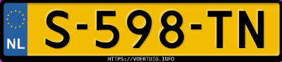 Kenteken afbeelding van S598TN, zwarte Volvo XC40 Recharge Pure Electric