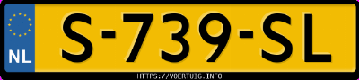 Kenteken afbeelding van S739SL, zwarte Volvo C40 Recharge Single Motor Extended Range