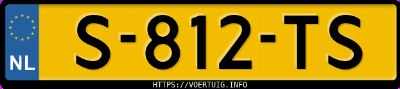 Kenteken afbeelding van S812TS, zwarte Volvo XC90 T8 Twin Engine Awd