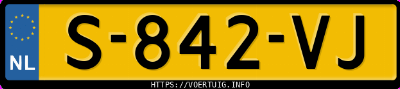 Kenteken afbeelding van S842VJ, zwarte Volvo V90 T8 Twin Engine Awd