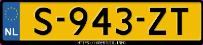 Kenteken afbeelding van S943ZT, zwarte Volvo XC40 Recharge Pure Electric