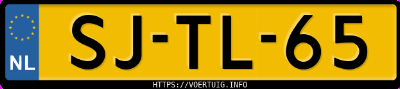 Kenteken afbeelding van SJTL65, blauwe Volvo 940 2.3 I.c.
