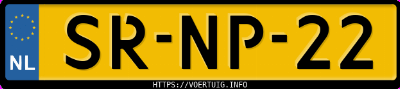 Kenteken afbeelding van SRNP22, blauwe Volvo 940