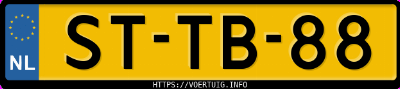 Kenteken afbeelding van STTB88, groene Volvo 940