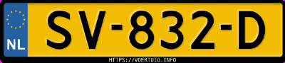 Kenteken afbeelding van SV832D, zwarte Volvo V90 T4 Drive