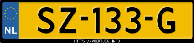 Kenteken afbeelding van SZ133G, bruine Volvo V60