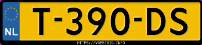 Kenteken afbeelding van T390DS, blauwe Volvo XC90 T8 Twin Engine Awd