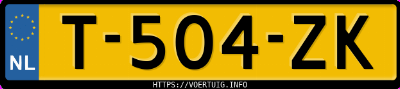 Kenteken afbeelding van T504ZK, witte Volvo XC40 B3