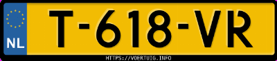 Kenteken afbeelding van T618VR, blauwe Volvo XC60 T8 Twin Engine Awd