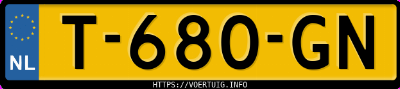 Kenteken afbeelding van T680GN, grijze Volvo XC60 Recharge T6 Awd