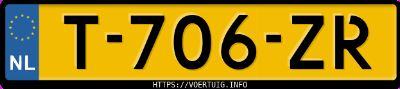 Kenteken afbeelding van T706ZR, zwarte Volvo XC40 Recharge Pure Electric