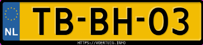 Kenteken afbeelding van TBBH03, blauwe Volvo 940