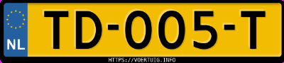 Kenteken afbeelding van TD005T, zwarte Volvo XC40 T3