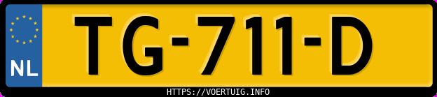 Kenteken afbeelding van TG711D, grijze Volvo V70 2.5ft