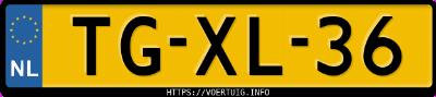 Kenteken afbeelding van TGXL36, groene Volvo 940
