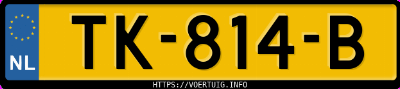 Kenteken afbeelding van TK814B, grijze Volvo XC60
