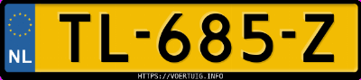 Kenteken afbeelding van TL685Z, zwarte Volvo V40 T3