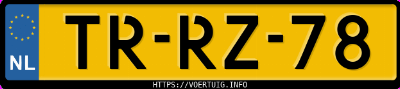 Kenteken afbeelding van TRRZ78, blauwe Volvo 940