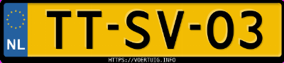 Kenteken afbeelding van TTSV03, paarse Volvo 940