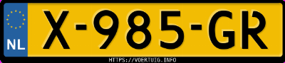 Kenteken afbeelding van X985GR, grijze Volvo XC40 Recharge Awd